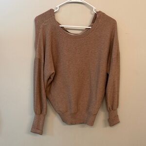 Bluivy Women's Tan Crew Neck Sweater